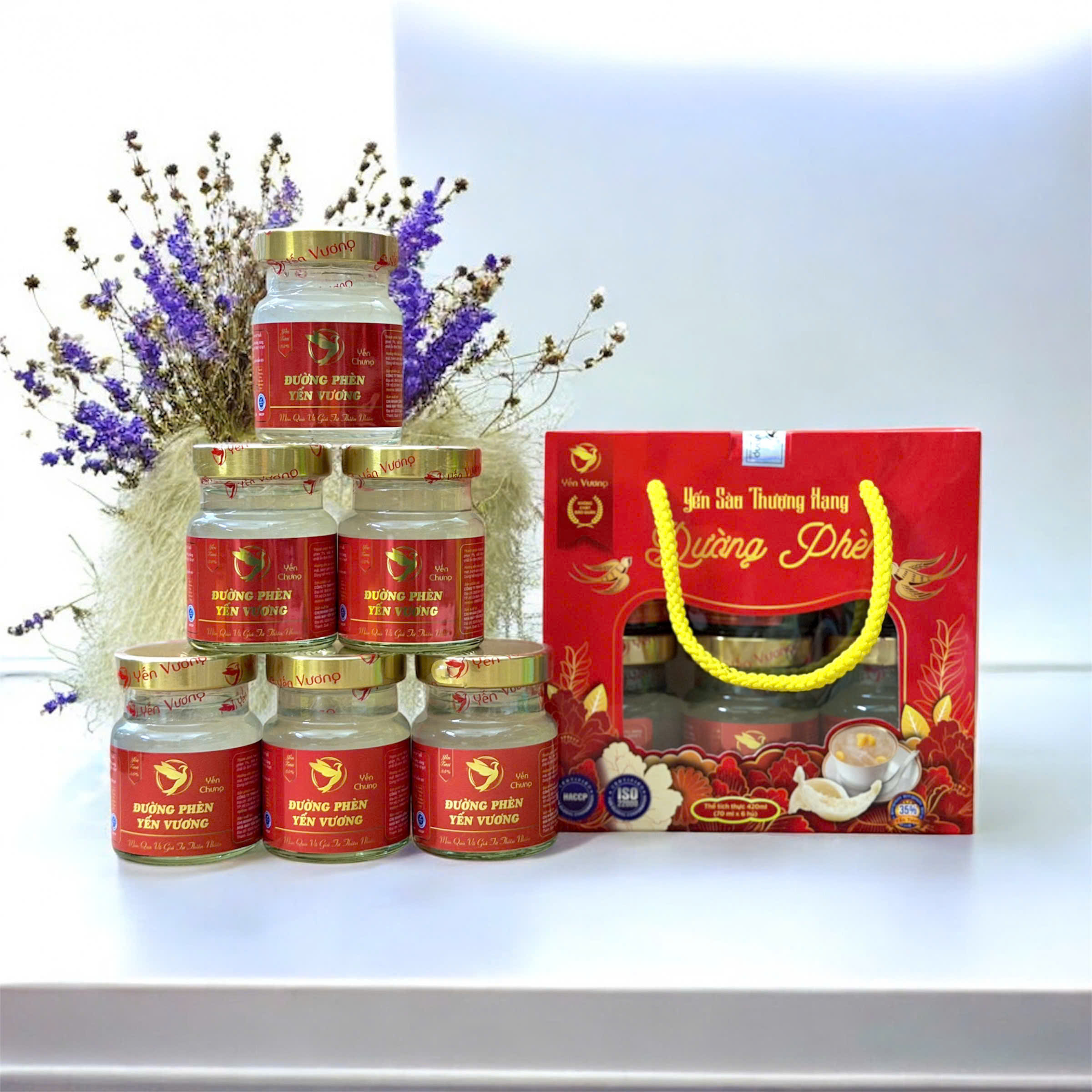 Lốc 6 hũ yến Vương 70ml Đường Phèn